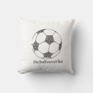 Die Ball Lügt Nie Fußballtypografie Kissen