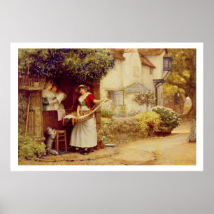 Die Ballade Seller, 1902 (Öl an Bord) Poster