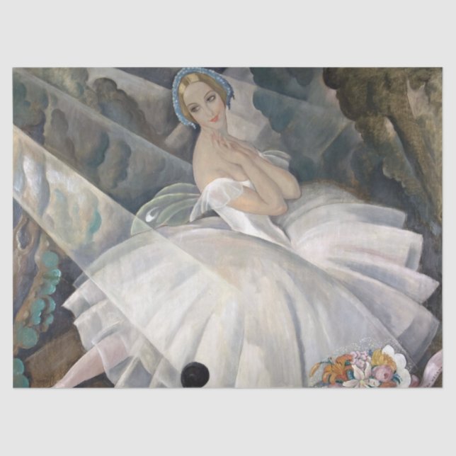 Die Ballerina Ulla Poulsen von Gerda Wegener Seidenpapier (Vorderseite)