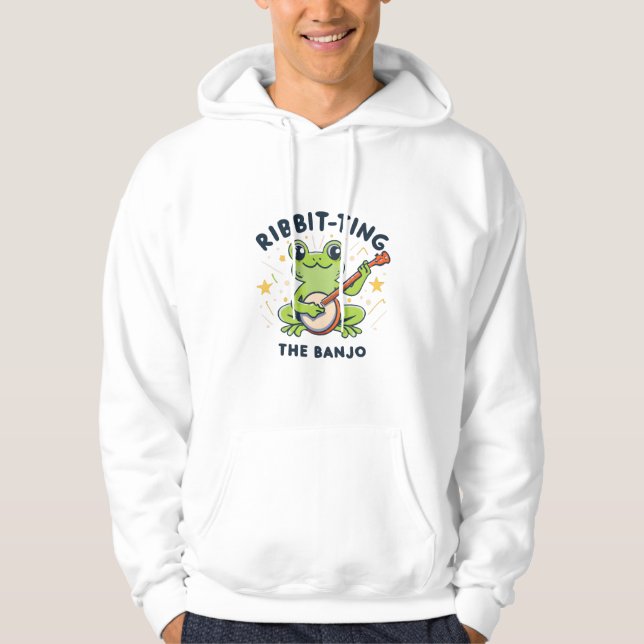 Die Banjo-Ribbit-Musik, Niedlicher Frosch spielen Hoodie (Vorderseite)