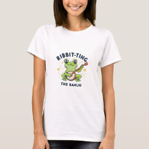 Die Banjo-Ribbit-Musik, Niedlicher Frosch spielen T-Shirt