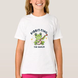 Die Banjo-Ribbit-Musik, Niedlicher Frosch spielen T-Shirt