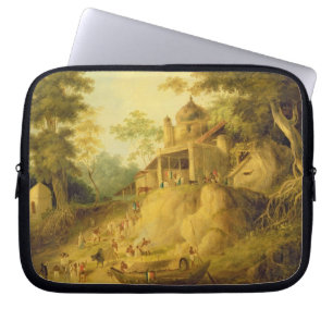 Die Banken des Ganges, c.1820-30 (Öl auf Leinwand Laptopschutzhülle