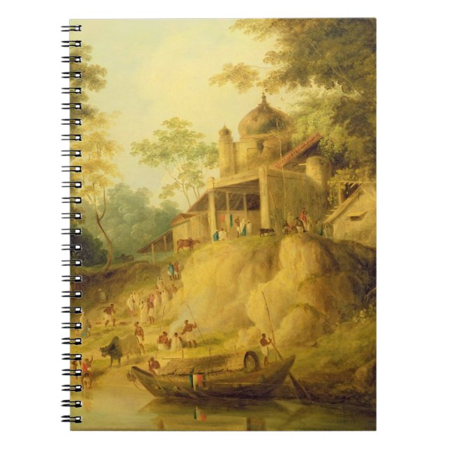 Die Banken des Ganges, c.1820-30 (Öl auf Leinwand) Notizblock (Vorderseite)