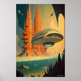 Die Banks des Omega-Posters (mit Zeichnend Bordbuc Poster