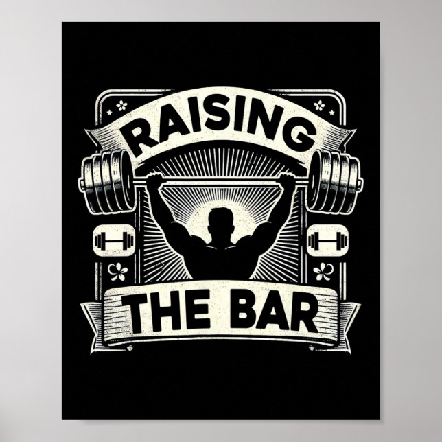 Die Bar Barbell-Bodybuilding anheben Poster (Vorne)