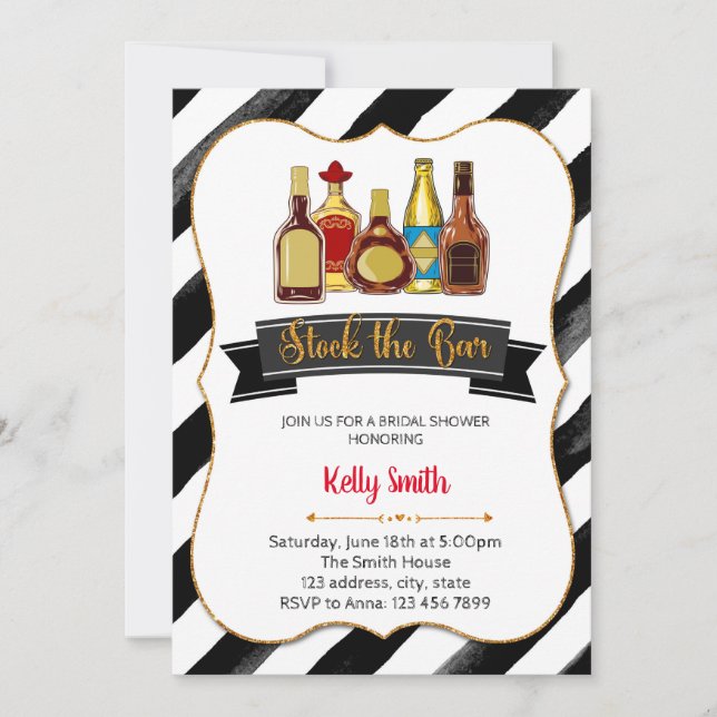 Die Bar-Dusche-Party Einladung (Vorderseite)