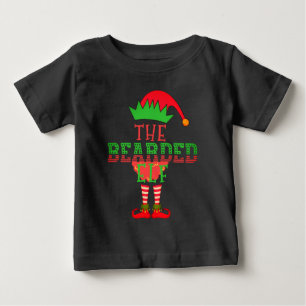 Die bärtige Elf-Familie passende Weihnachts-Pyjama Baby T-shirt