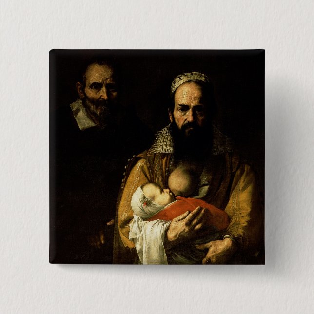 Die bärtige stillende Frau, 1631 Button (Vorderseite)