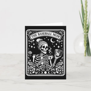 Die Baseball Mama Tarot Card Skelettkaffee Mutter Karte