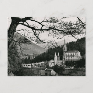 Die Basilika, Lourdes, Frankreich Vintage Postkarte