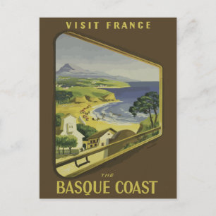 Die baskische Küste, Frankreich Vintage-Reisepostk Postkarte
