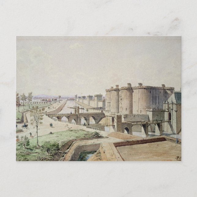 Die Bastille im Jahr 1420 Postkarte (Vorderseite)