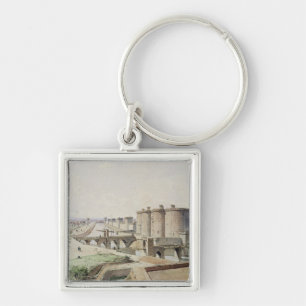 Die Bastille im Jahre 1420 Schlüsselanhänger