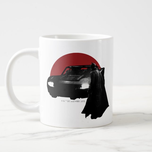 Die Batman & Batmobile Grafik Jumbo-Tasse (Links)
