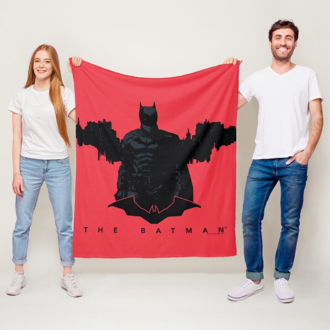 Die Batman Gotham-Silhouette Fleecedecke (Beispiel)