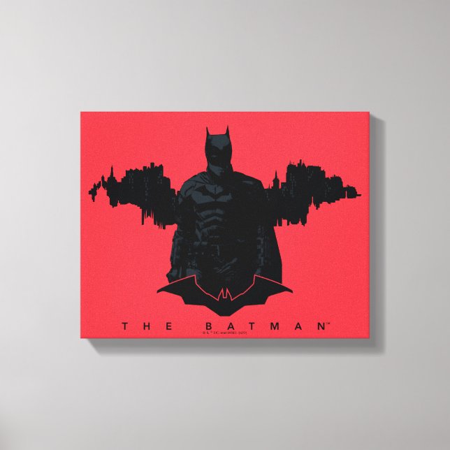 Die Batman Gotham-Silhouette Leinwanddruck (Vorderseite)