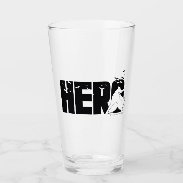 Die Batman-Grafik "Hero" Glas (Vorderseite)