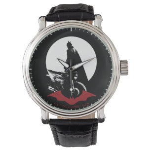 Die Batman Motorrad-Silhouette Armbanduhr