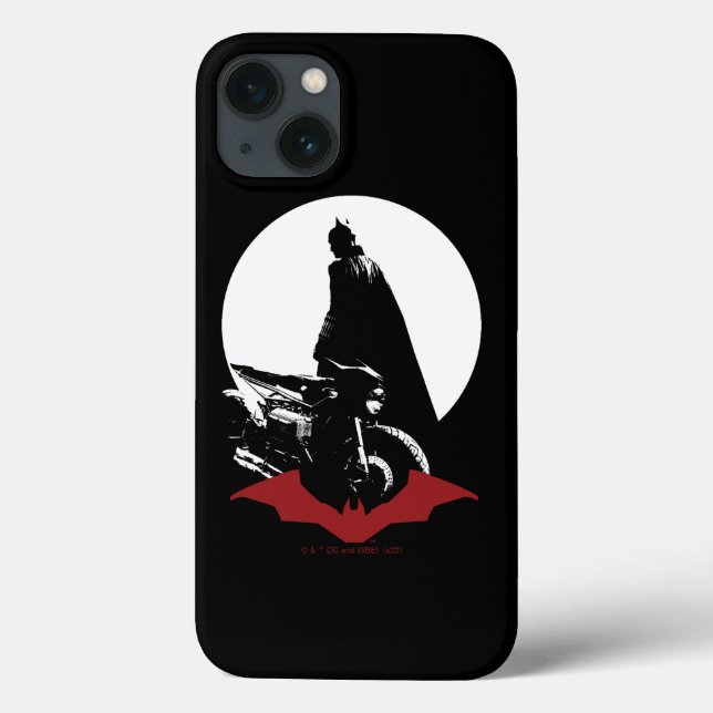 Die Batman Motorrad-Silhouette Case-Mate iPhone Hülle (Rückseite)