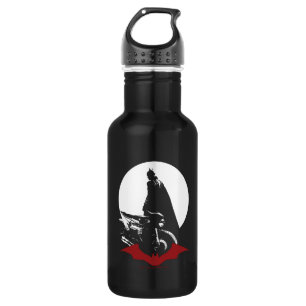 Die Batman Motorrad-Silhouette Edelstahlflasche