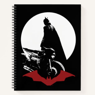 Die Batman Motorrad-Silhouette Notizbuch