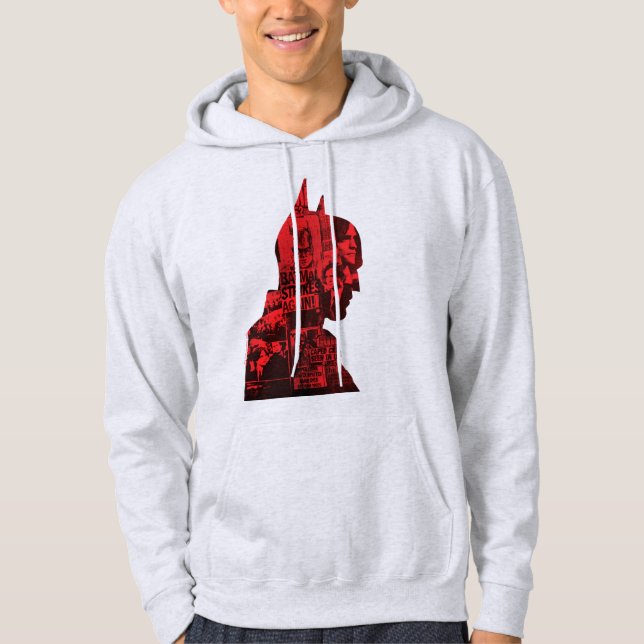 Die Batman Newspaper-Silhouette Hoodie (Vorderseite)