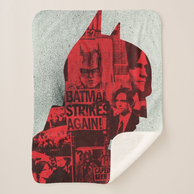 Die Batman Newspaper-Silhouette Sherpadecke (Vorderseite)