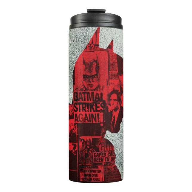 Die Batman Newspaper-Silhouette Thermosbecher (Vorderseite)