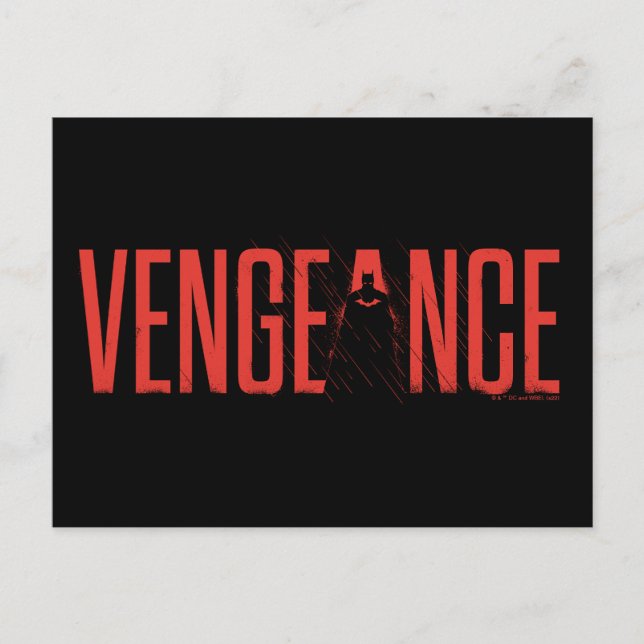 Die Batman-Silhouette der Rache Postkarte (Vorderseite)