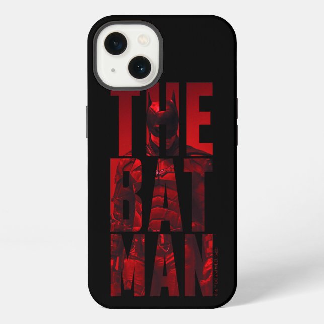 Die Batman-Typografie-Cutout iPhone Hülle (Rückseite)