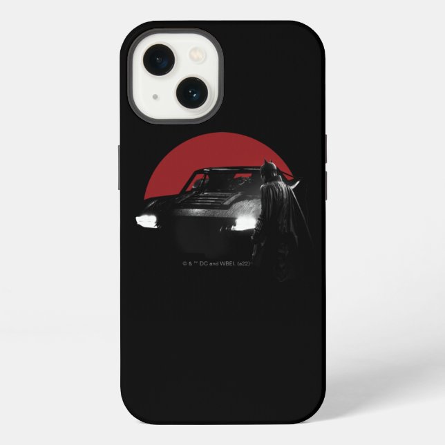 Die Batman- und Batmobile-Grafik iPhone Hülle (Rückseite)