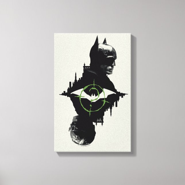 Die Batman- und die Riddler-Grafik Leinwanddruck (Vorderseite)