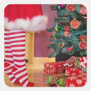 DIE BAUCHRISTMAS QUADRATISCHER AUFKLEBER