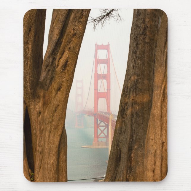 Die Bäume Golden gate bridges | von übersehen Mousepad (Vorne)