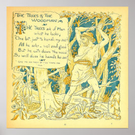 Die Bäume und der Walter-Kranich Poster