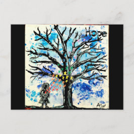 Die Baumreihe: Hoffnung Postkarte