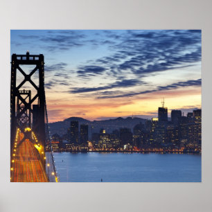 Die Bay Bridge von Treasure Island Poster