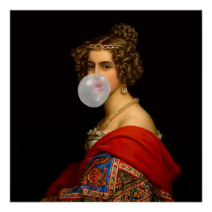 Die bayerische Schönheit und das Kaugummi Poster