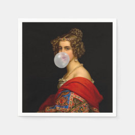 Die bayerische Schönheit und das Kaugummi Serviette