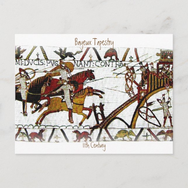 Die Bayeux Tapestry a6 Postkarte (Vorderseite)