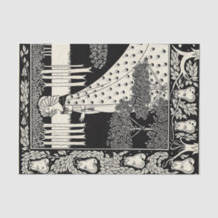 Die Beale Isoud bei Joyous Gard, Aubrey Beardsley Seidenpapier