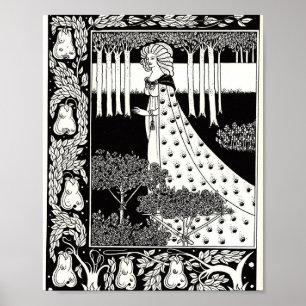 Die Beale Isoud in Joyous Gard, Aubrey Beardsley Poster