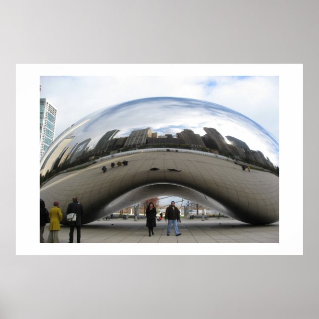 Die Bean im Millenium Park Chicago Poster (Vorne)