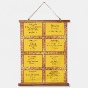 Die Beatituden aus Jesu Sermon auf dem Berg Wandteppich Mit Holzrahmen