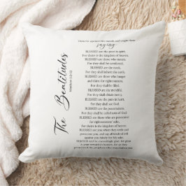 Die Beatitudes Matthew 5:2-12 Bibelschrift Kissen