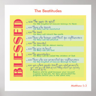 Die Beatitudes Matthew 5 Poster
