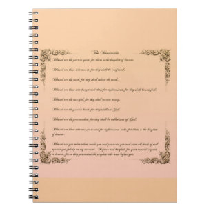 Die Beatitudes Notizblock