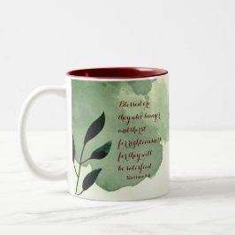Die Beatitudes Scripture Verse 5:6 Zweifarbige Tasse