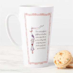 Die bedeutendste Beziehung, elegantes Zitat Milchtasse